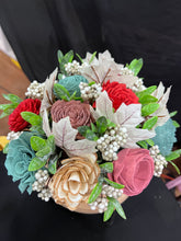 Faux pumpkin with Sola Wood Flowers