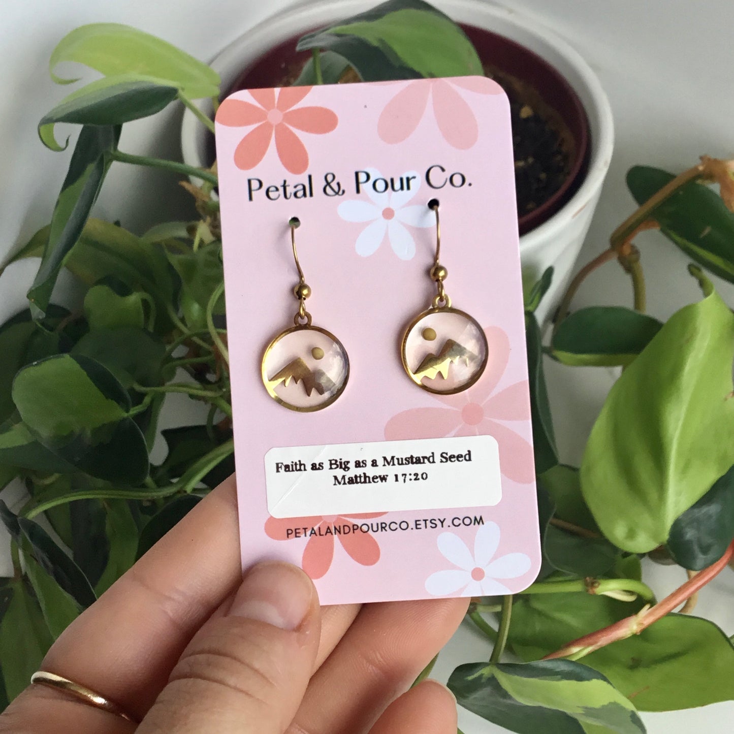 Real Mustard Seed Earrings