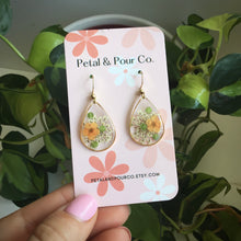 Real Flower Teardrop Earring