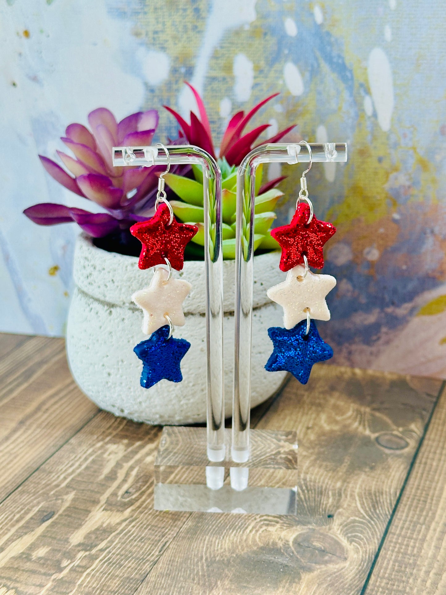 Patriotic Star Earrings