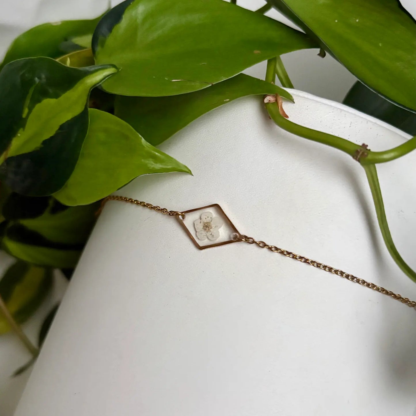 Real Flower Diamond Bracelet