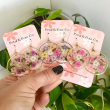 Real Flower Round Earring