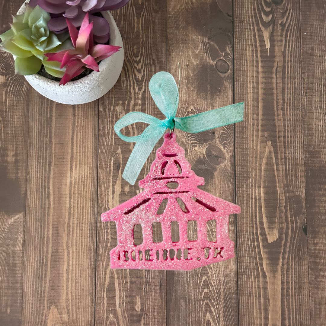 Pink Glitter Boerne Gazebo Ornament
