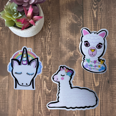 Stickers- Llama & Unicorn