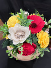 Sola wood flowers in a lady bug container