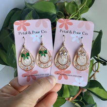 Real Flower Christmas Earrings