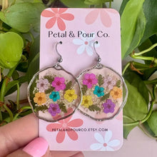 Real Flower Round Earring