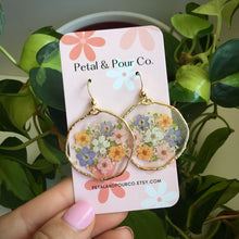 Real Flower Round Earring
