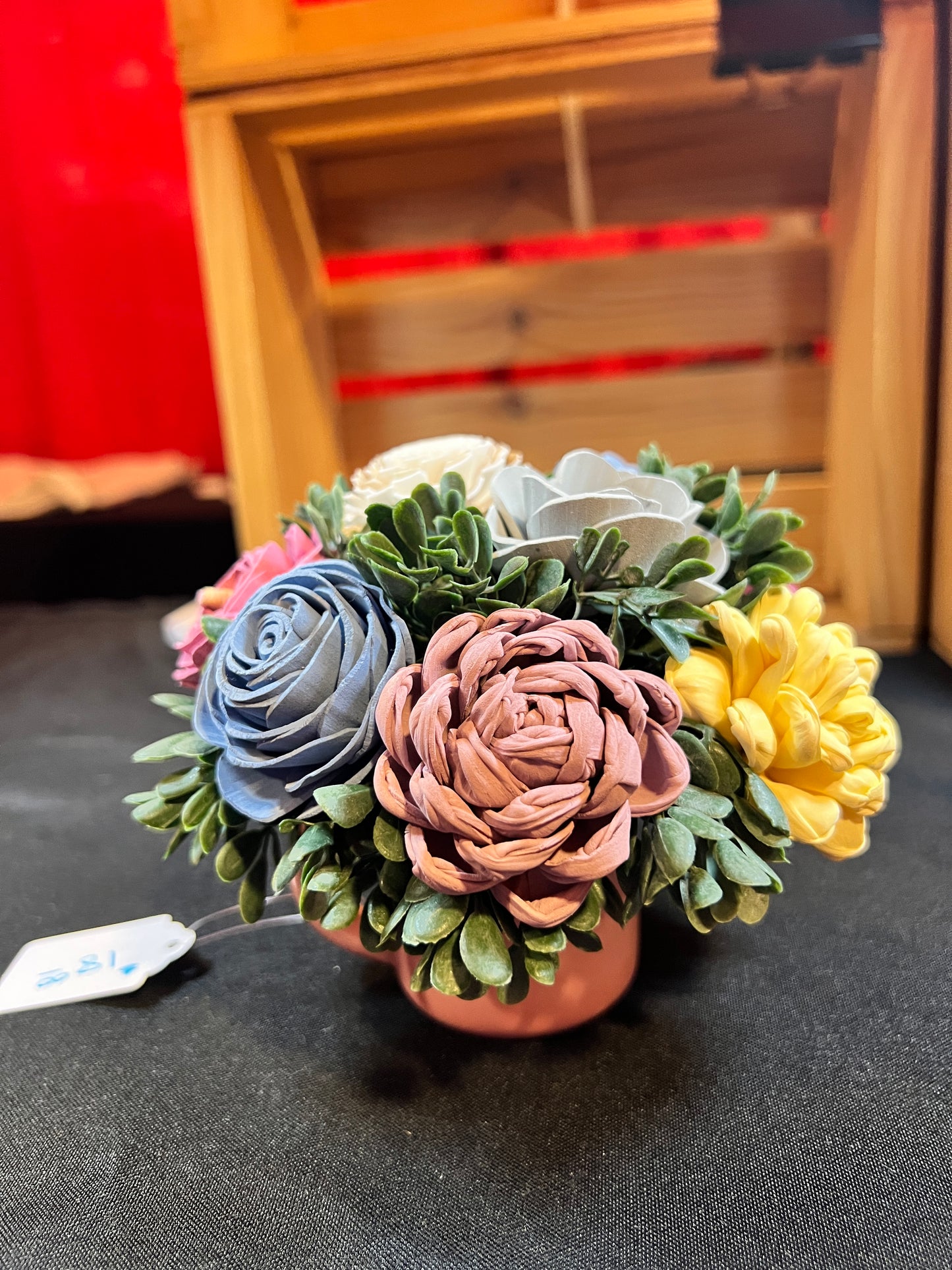 Sola wood flowers in small Cup