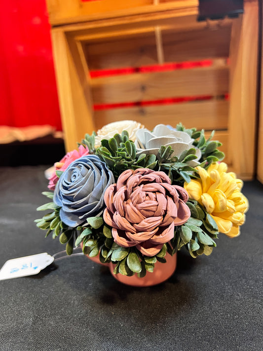Sola wood flowers in small Cup