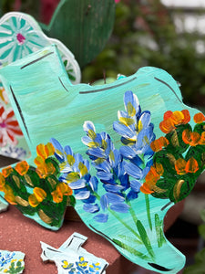Texas wildflower wall decor