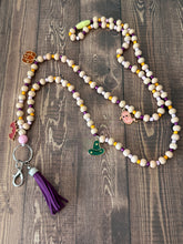 Lanyard - Halloween with pumpkin, bat, and witch hat charm