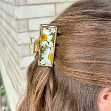 Real Flower Gold Claw Clip