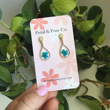 Real Flower Small Teardrop Earring