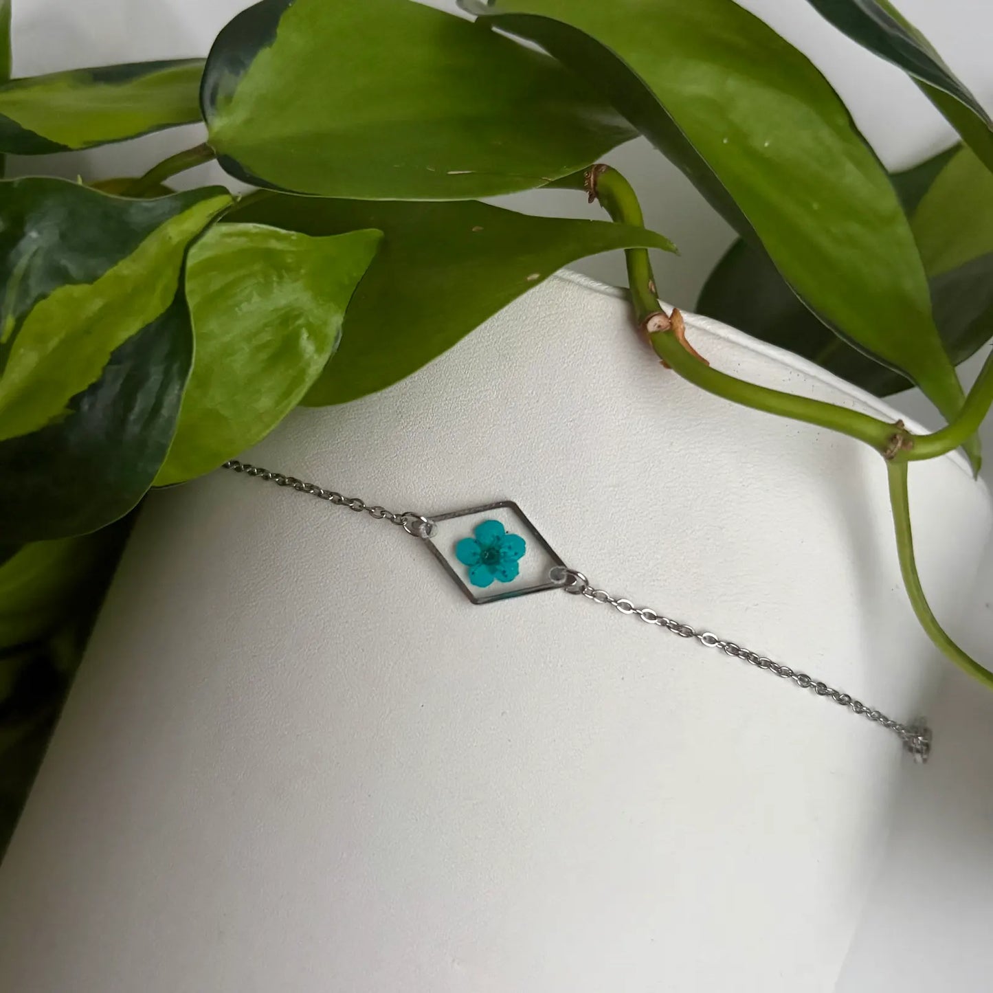 Real Flower Diamond Bracelet