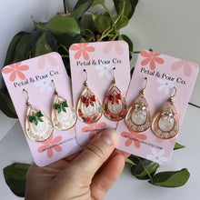 Real Flower Christmas Earrings