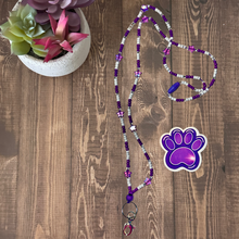 Purple & White Lanyard