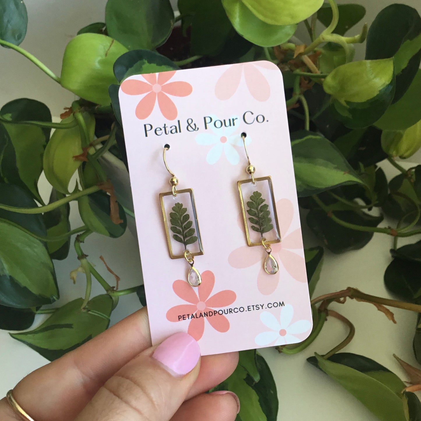 Real Fern Earring