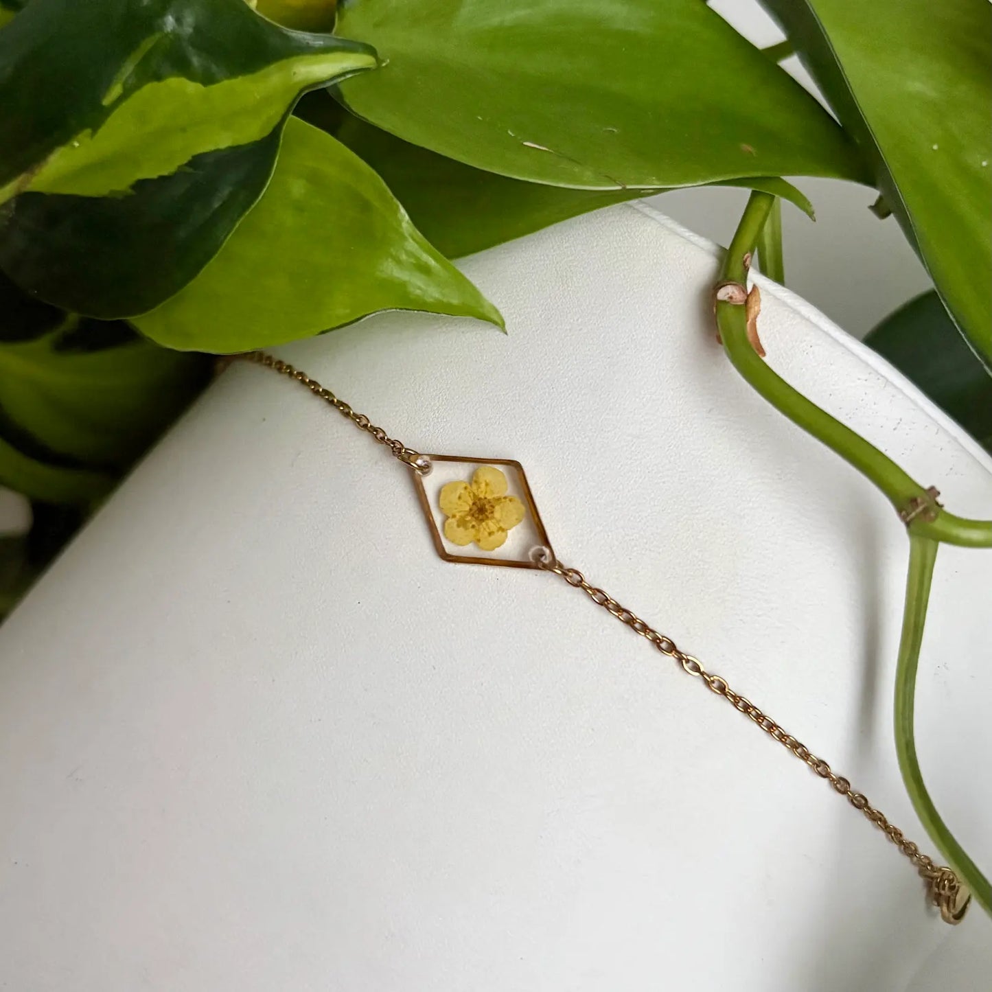 Real Flower Diamond Bracelet
