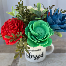 Sola wood flowers in small Cup