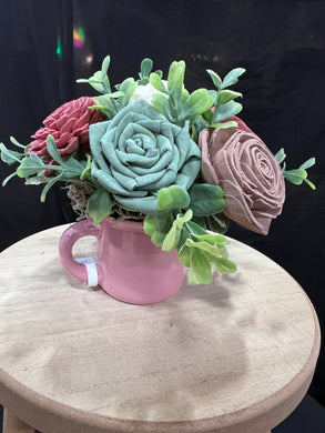 Sola wood flowers in small Cup