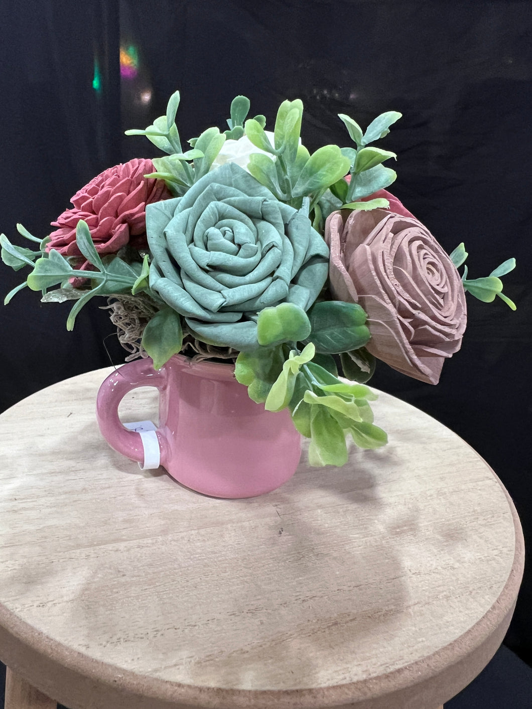 Sola wood flowers in small Cup