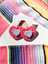 Earrings- Pink cake hearts