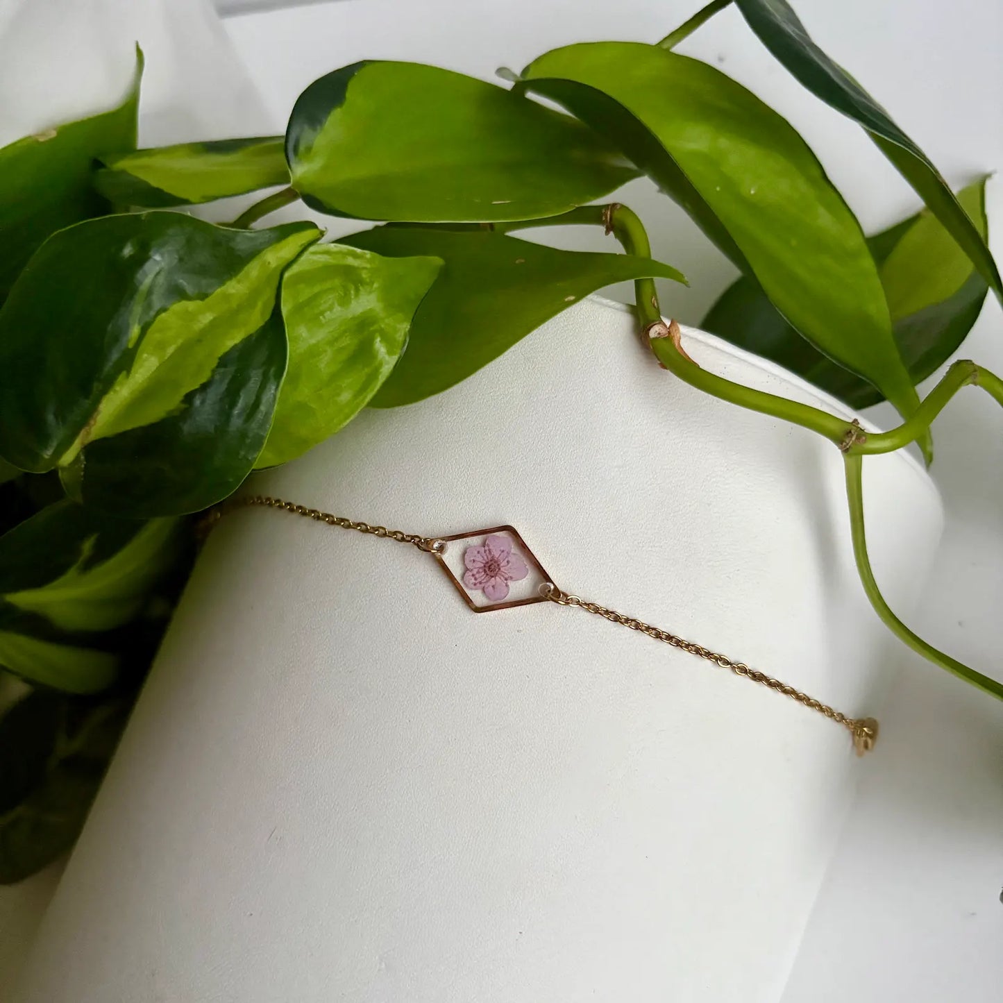 Real Flower Diamond Bracelet