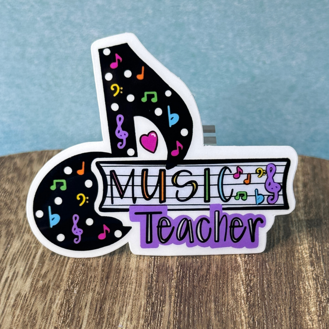 Music Teacher Waterproof Vinyl Sticker