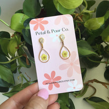 Real Flower Small Teardrop Earring