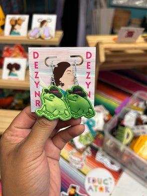 Earrings- Howdy Frog