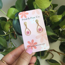 Real Flower Small Teardrop Earring