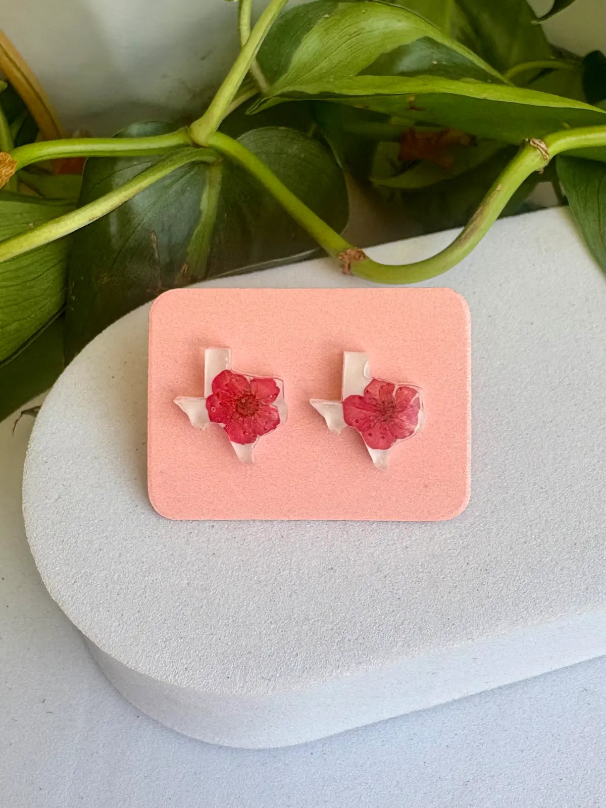Real Flower Texas Stud Earring