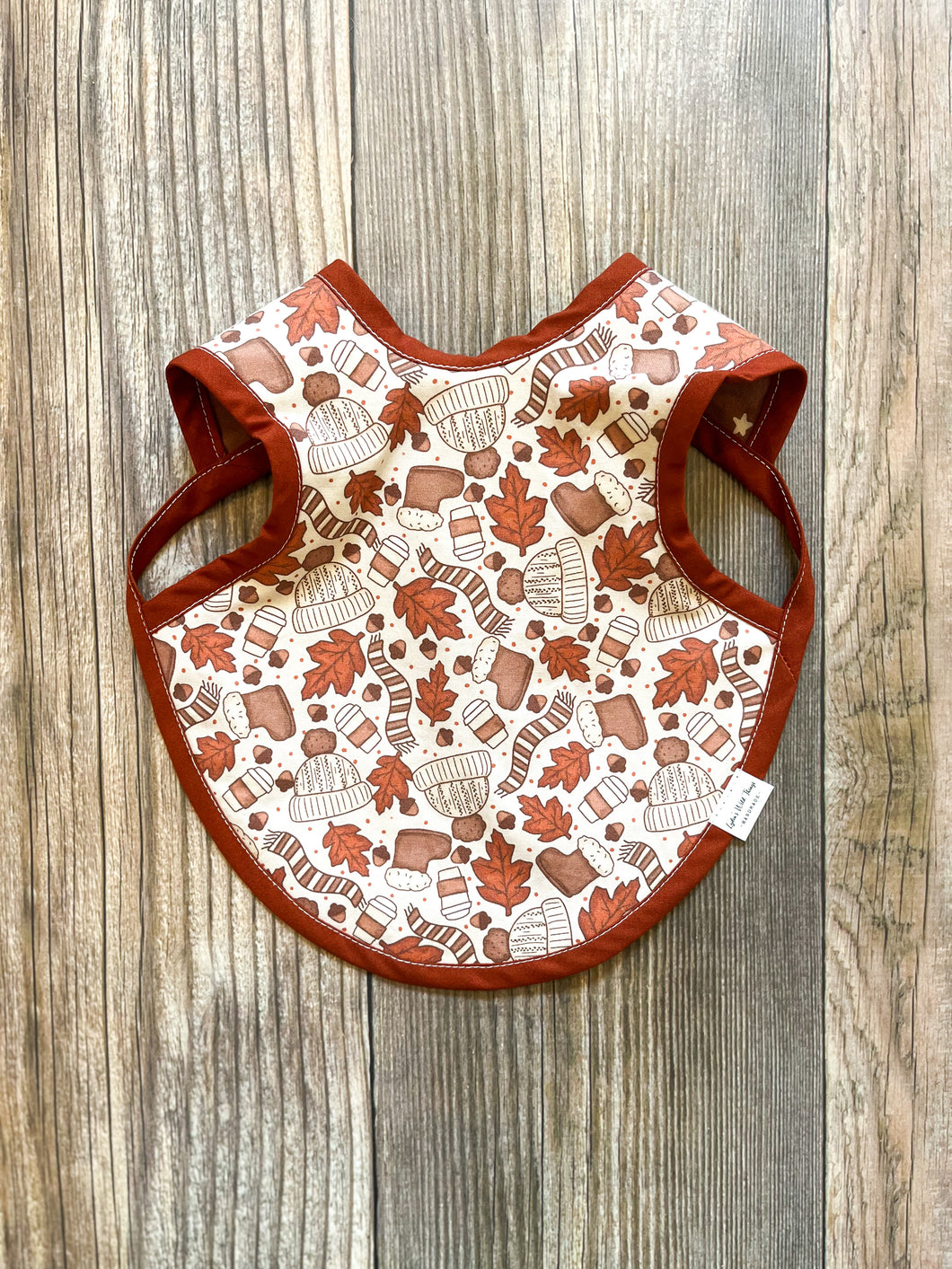 Bib Apron- Fall Red Leaves - 2 sizes