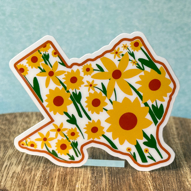 Texas Sunflower Waterproof & UV-Resistant Sticker
