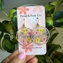Real Flower Round Earring