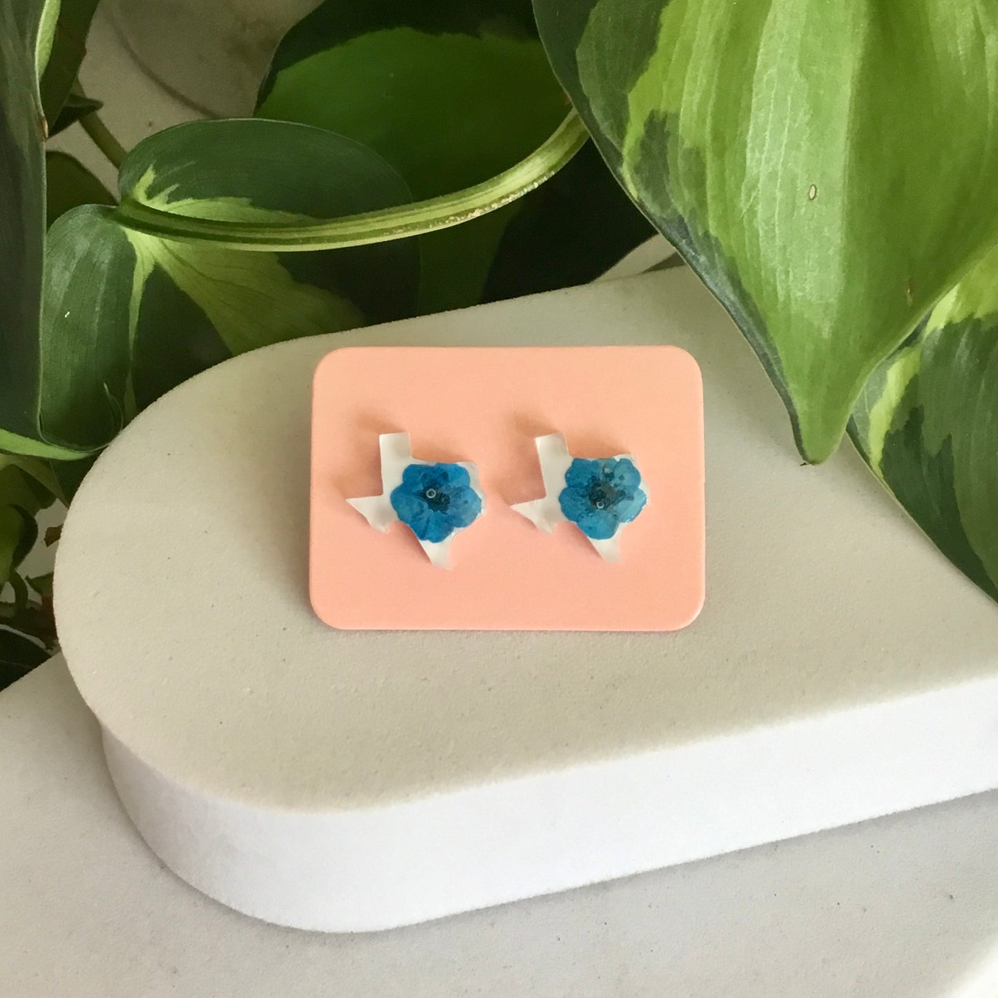 Real Flower Texas Stud Earring