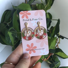 Real Flower Christmas Earrings