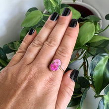 Real Flower Oval Ring