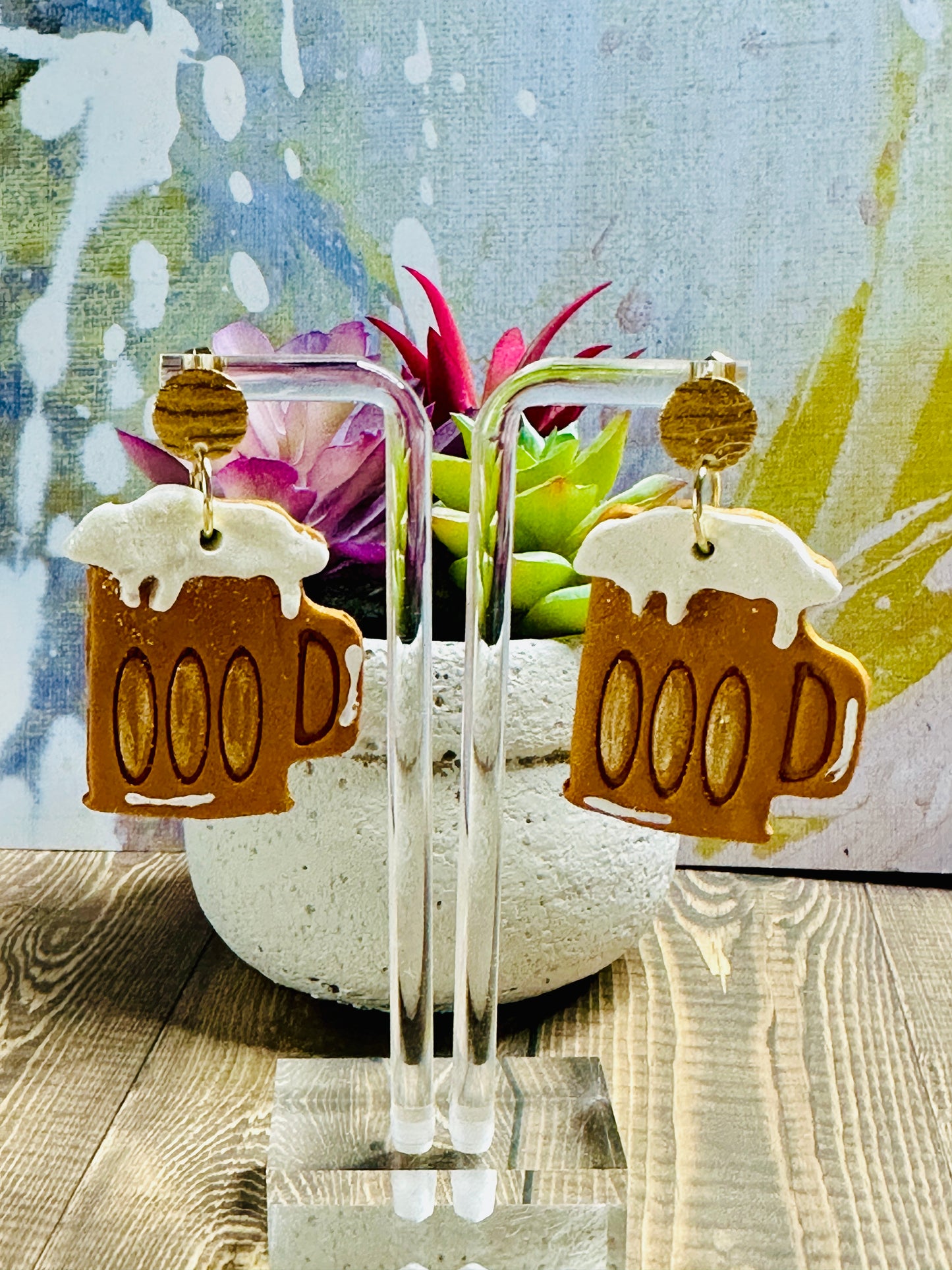 Beer Mug Earrings