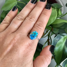Real Flower Oval Ring