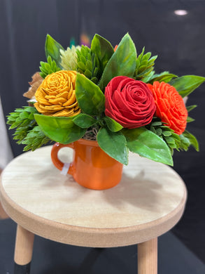 Sola wood flowers in small Cup