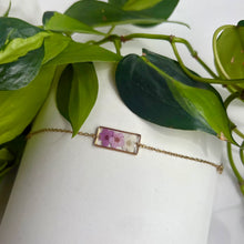 Real Flower Rectangle Bracelet
