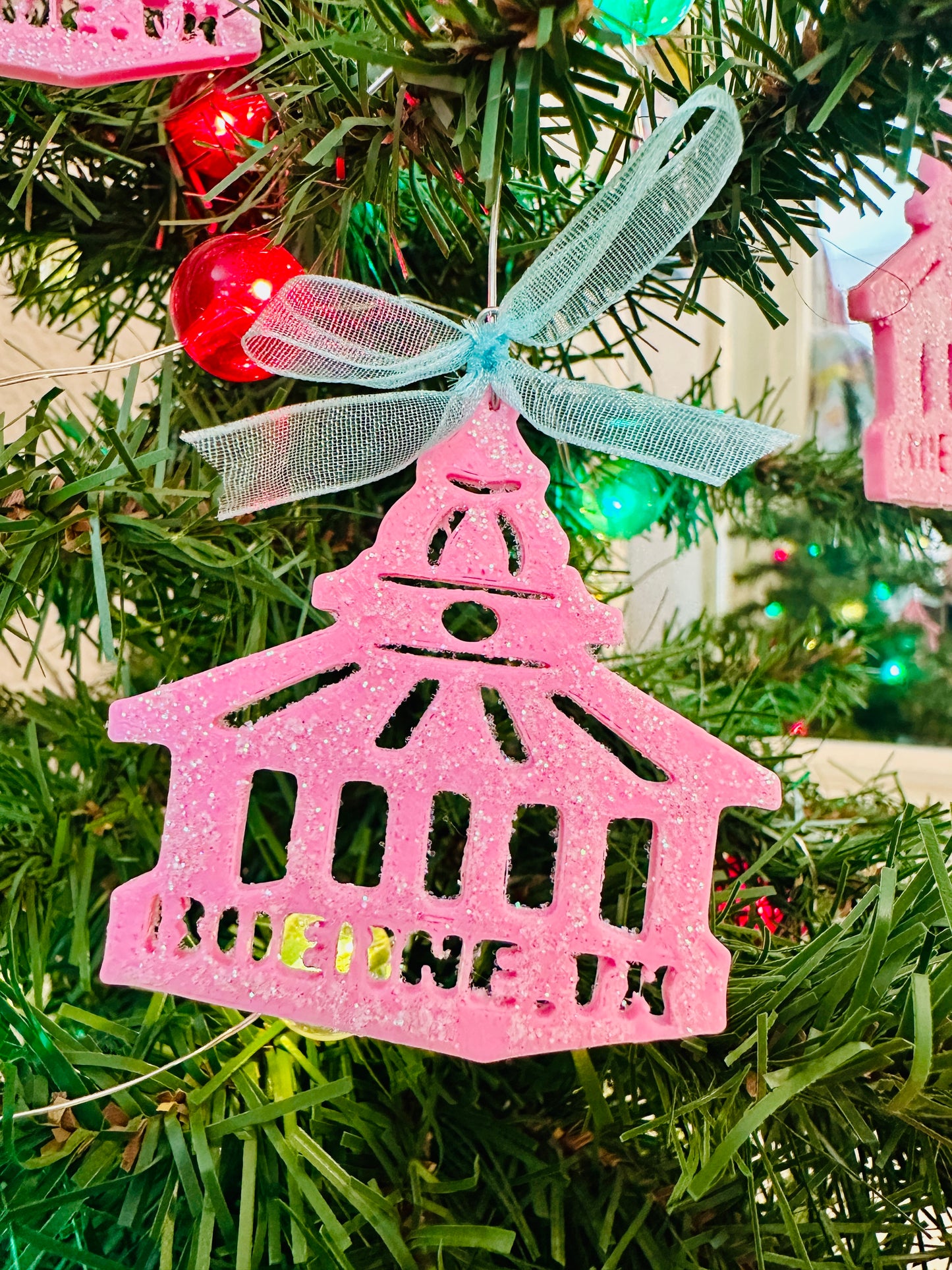 Pink Glitter Boerne Gazebo Ornament