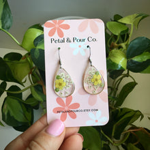 Real Flower Teardrop Earring