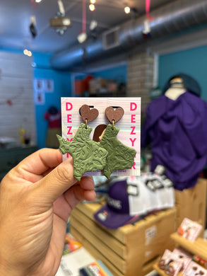 Earrings- Texas Florals in Green