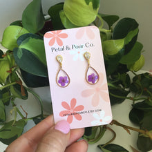 Real Flower Small Teardrop Earring