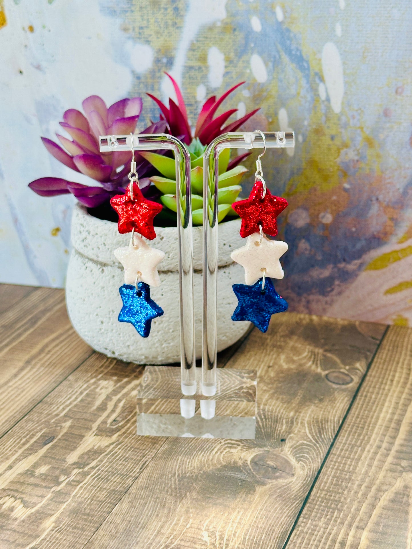Patriotic Star Earrings
