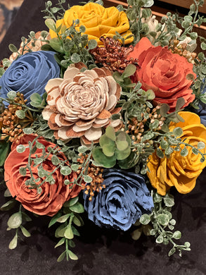 Sola wood flowers in ceramic container