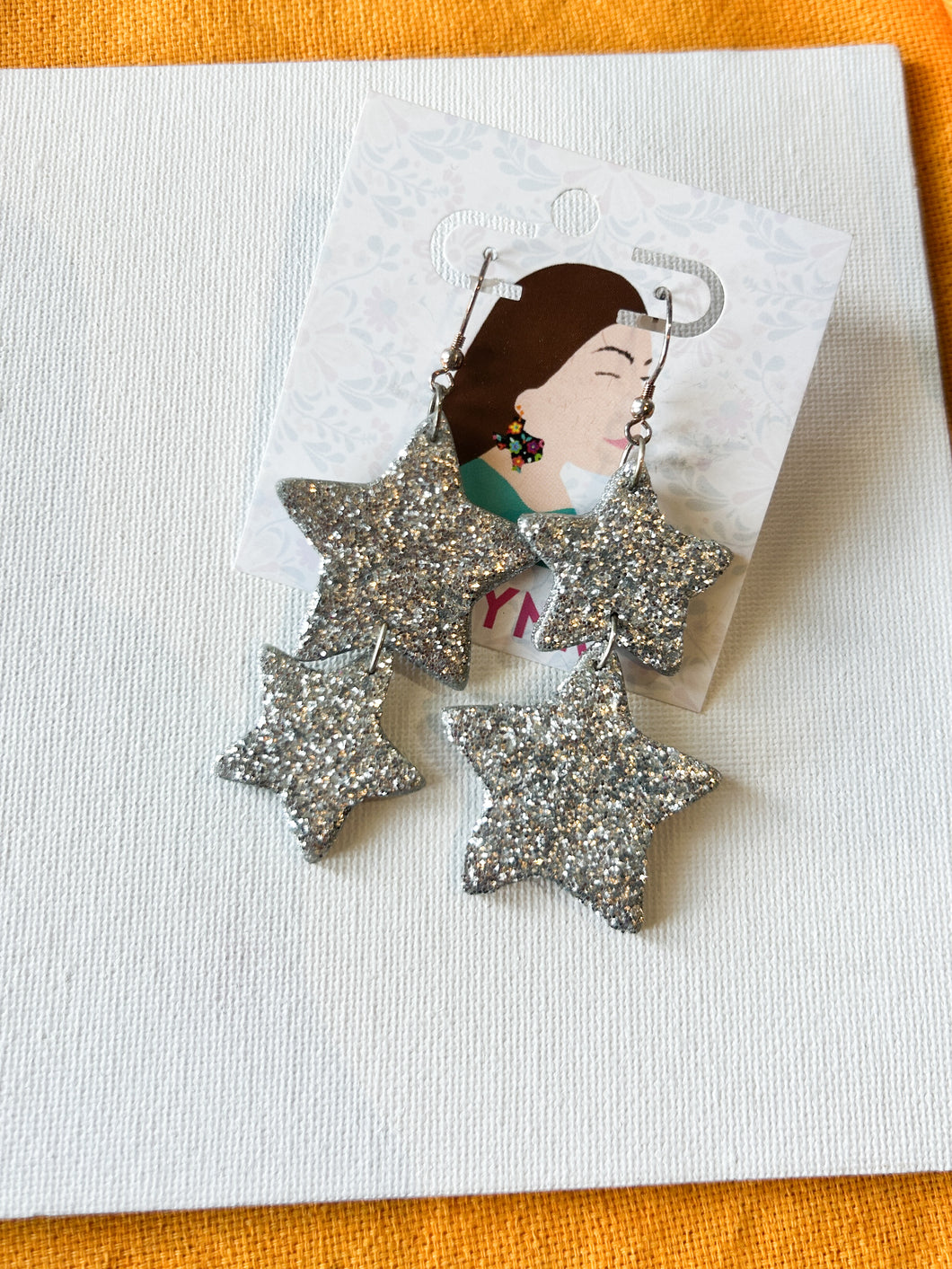 Earrings- Silver Stars